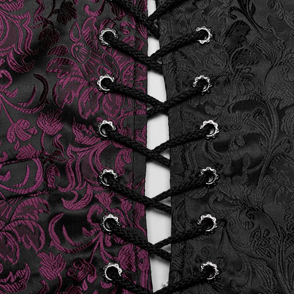 Chaleco Jacquard Rojo O Negro con Lazadas - Crazyinlove