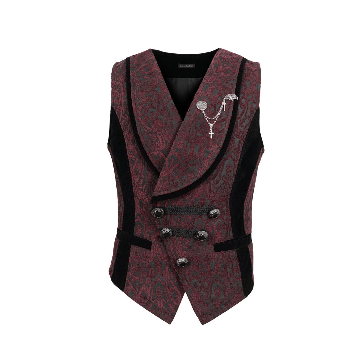 Chaleco Rojo con Brocado para Hombre - Crazyinlove
