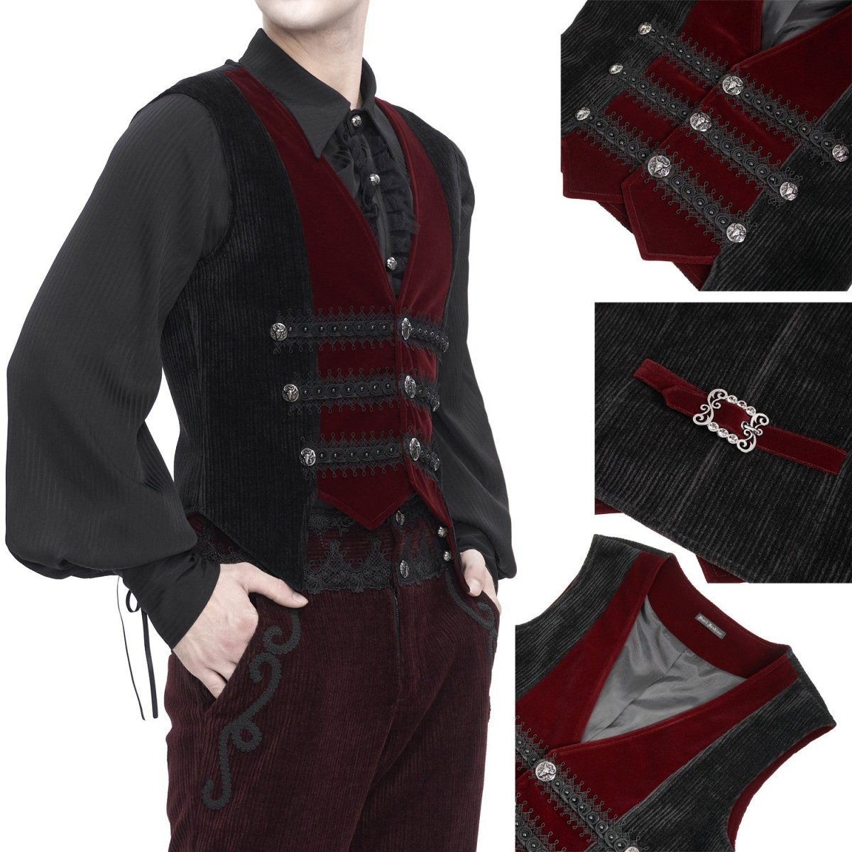 Chaleco Rojo y Negro para Hombre - Crazyinlove