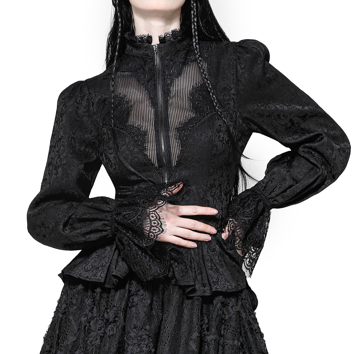 Gothic Jacket with Train and Lace 