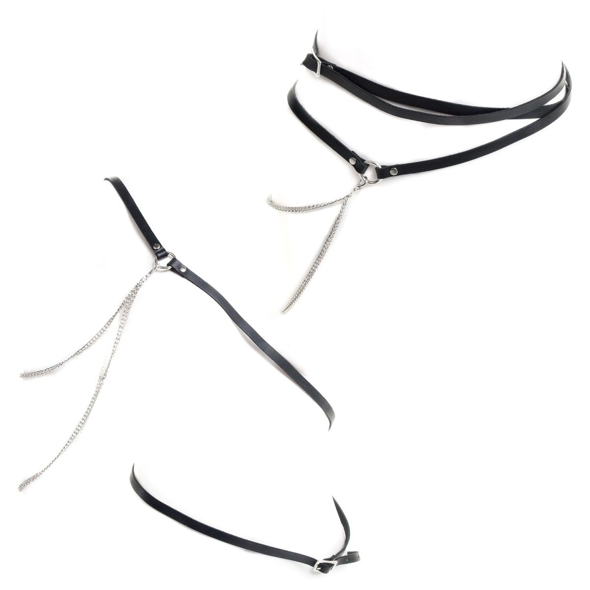 Cinturón de Cuero con Dos Cadenas - Crazyinlove