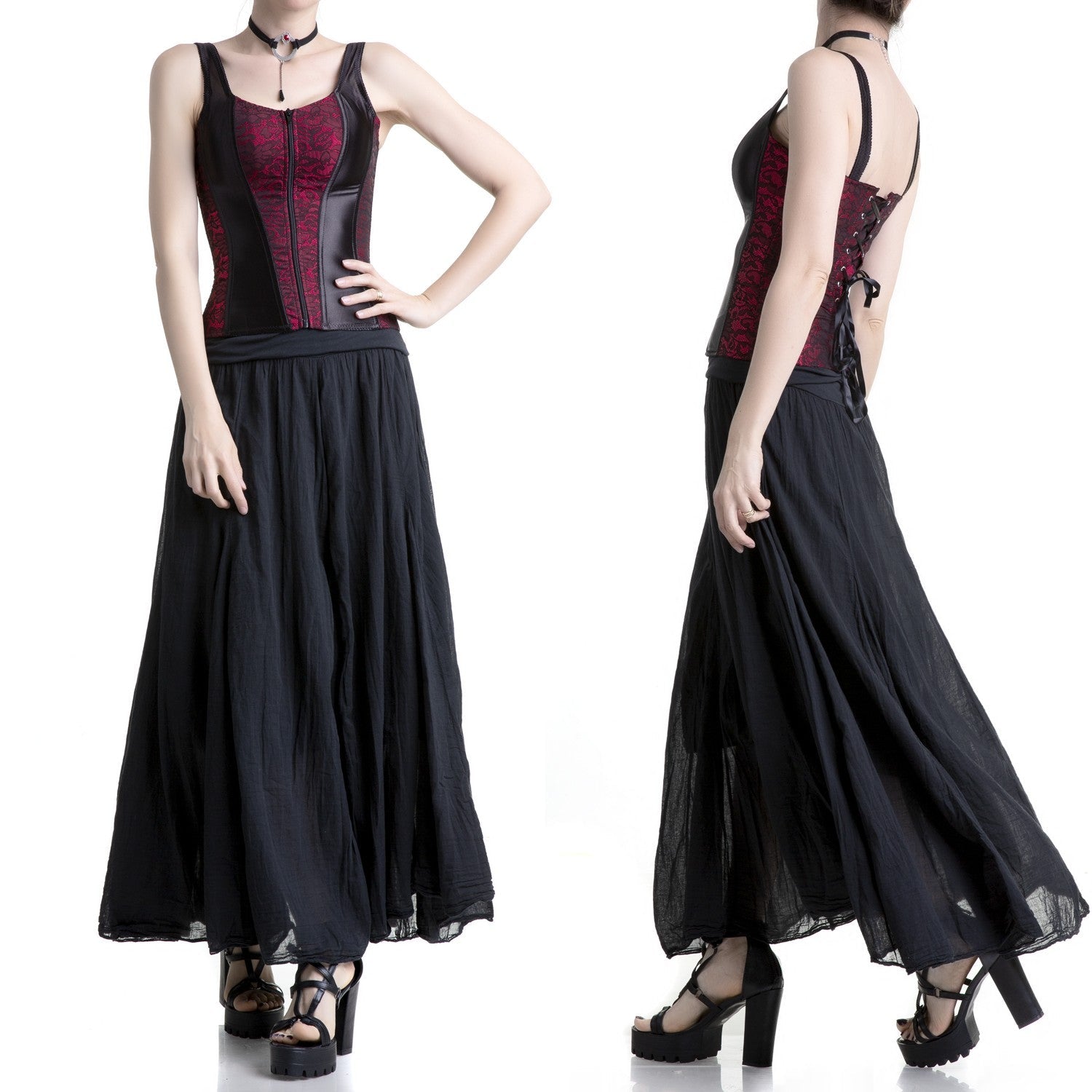 Corsé Rojo y Negro - Crazyinlove
