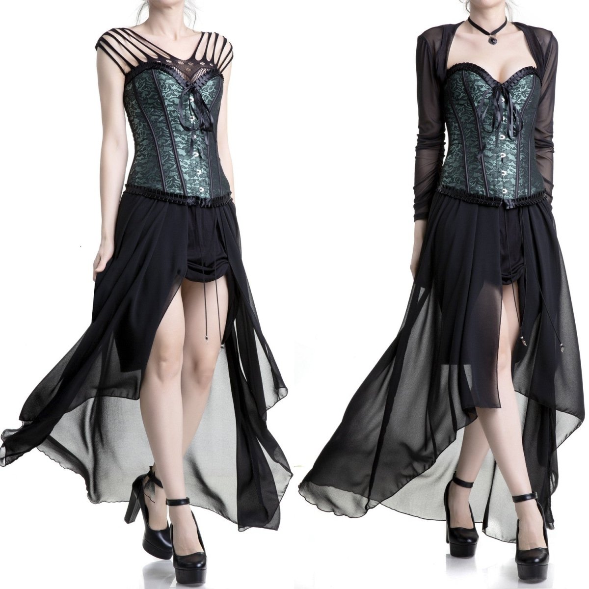 Corsé Verde con Encaje - Crazyinlove