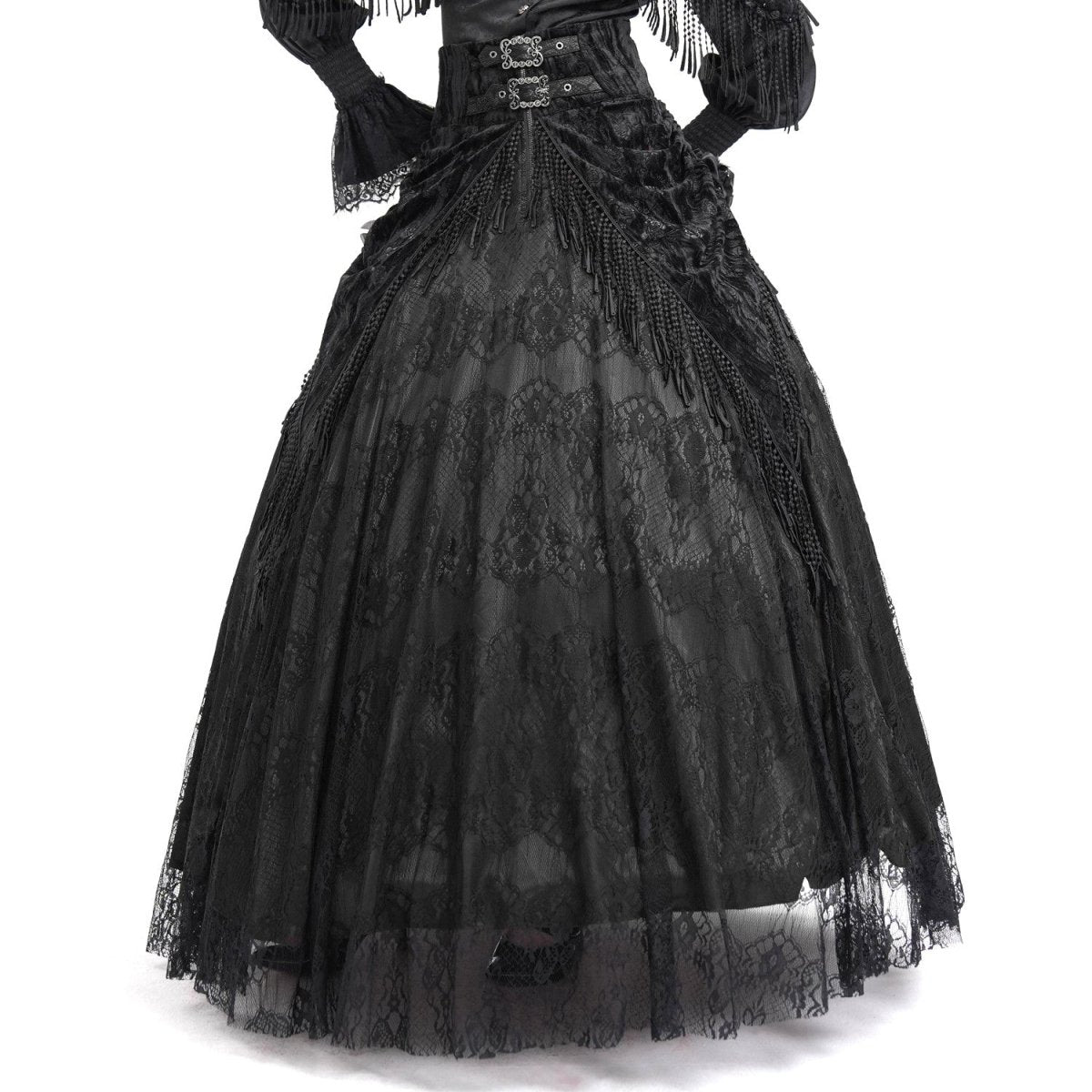 Falda Alta Negra con Encaje - Crazyinlove