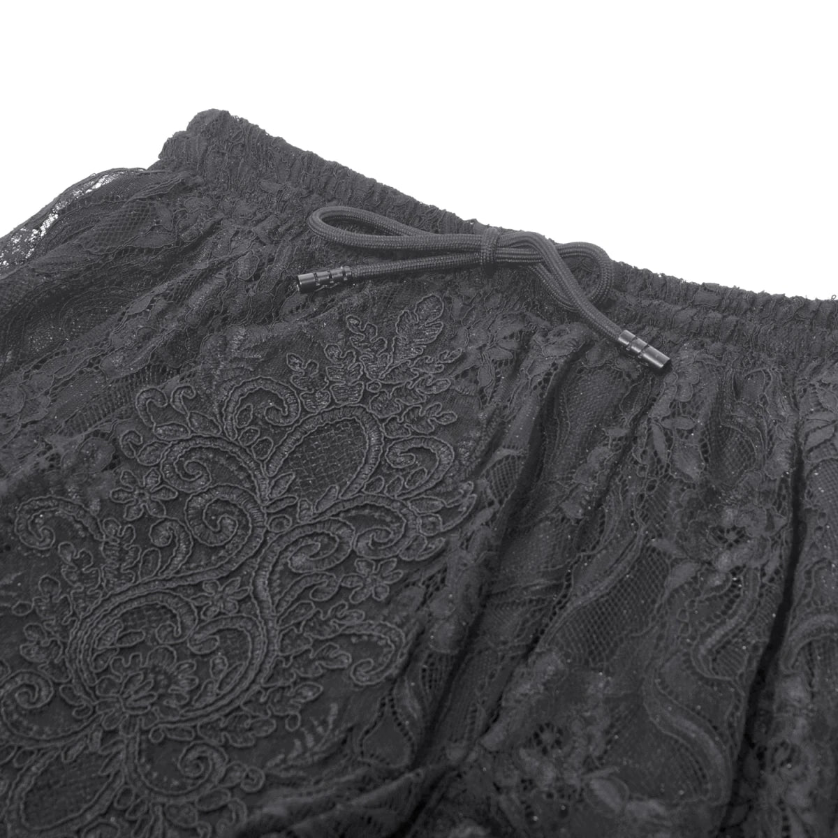 Falda Gótica Larga de Encaje con Volantes - Crazyinlove