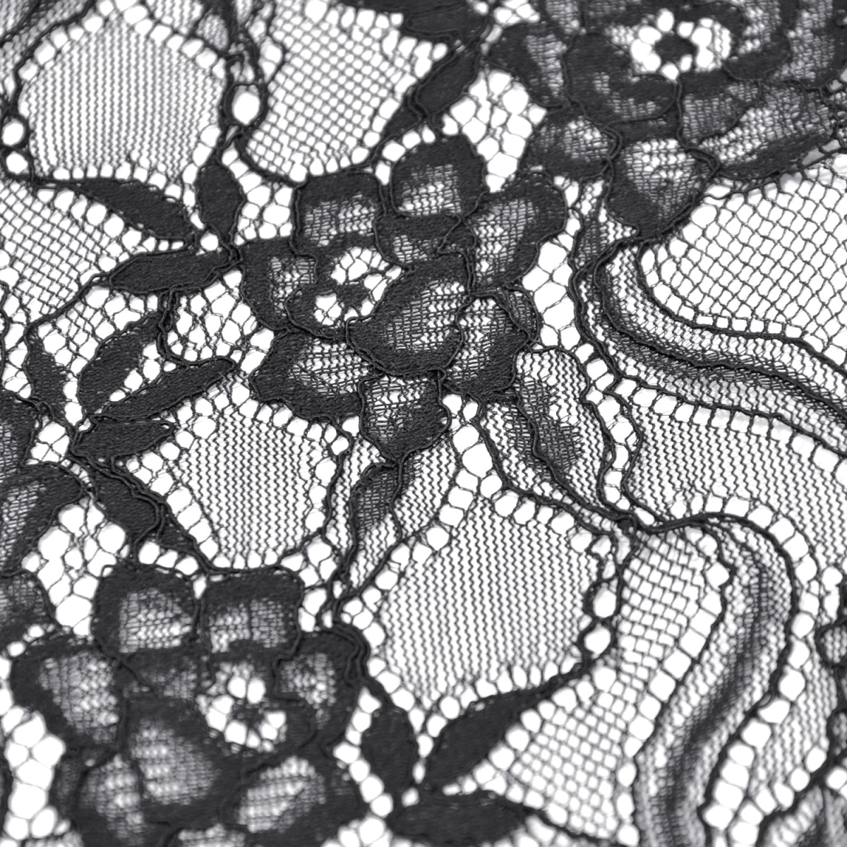 Falda Gótica Larga de Encaje con Volantes - Crazyinlove