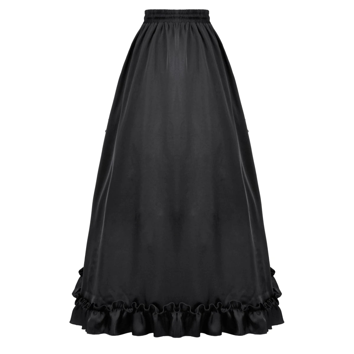 Falda Gótica Larga Victoriana Negra y Roja de Encaje - Crazyinlove