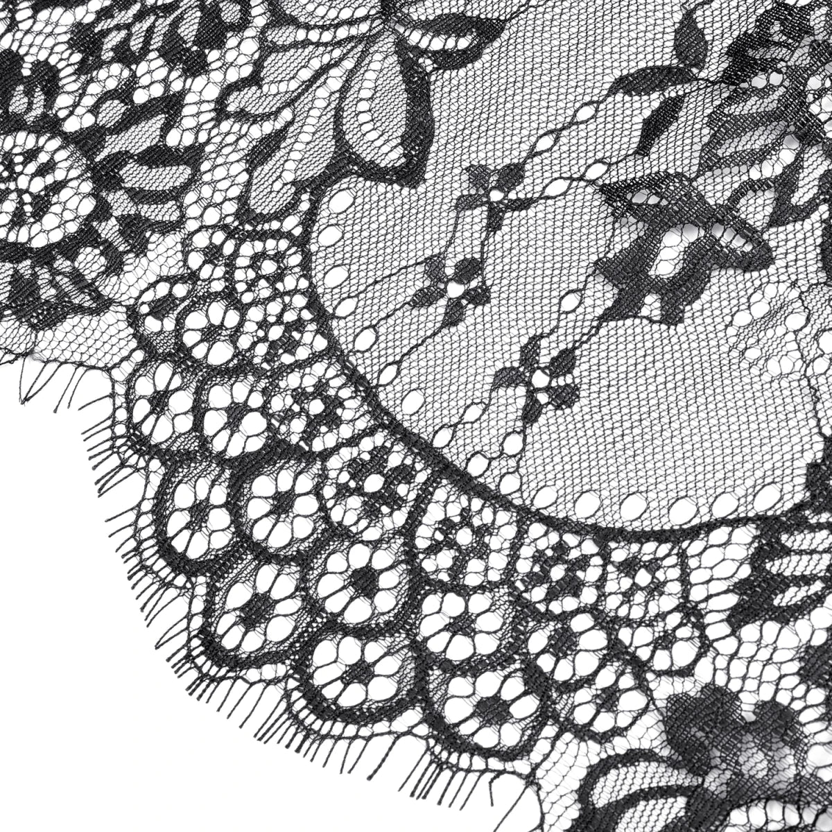Falda Larga Negra de Volantes Escalonados Estilo Victoriano - Crazyinlove