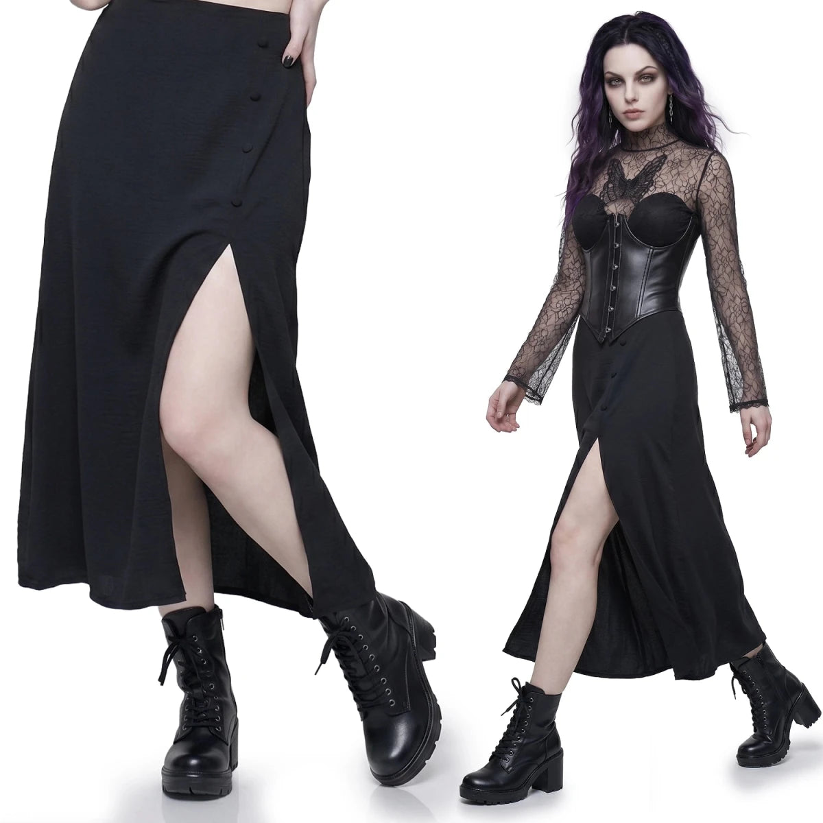 Falda Midi con Abertura Lateral - Crazyinlove