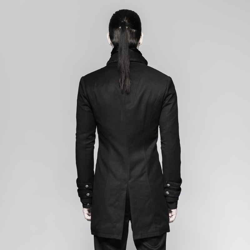 Frac Gótico Hombre Negro Efecto Dos Piezas - Crazyinlove
