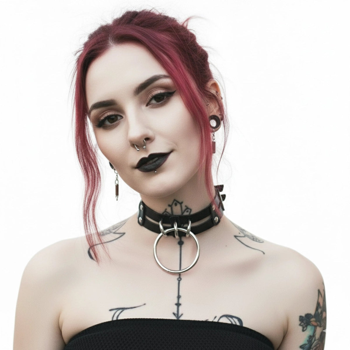 Gargantilla Doble con Anilla estilo punk - Crazyinlove