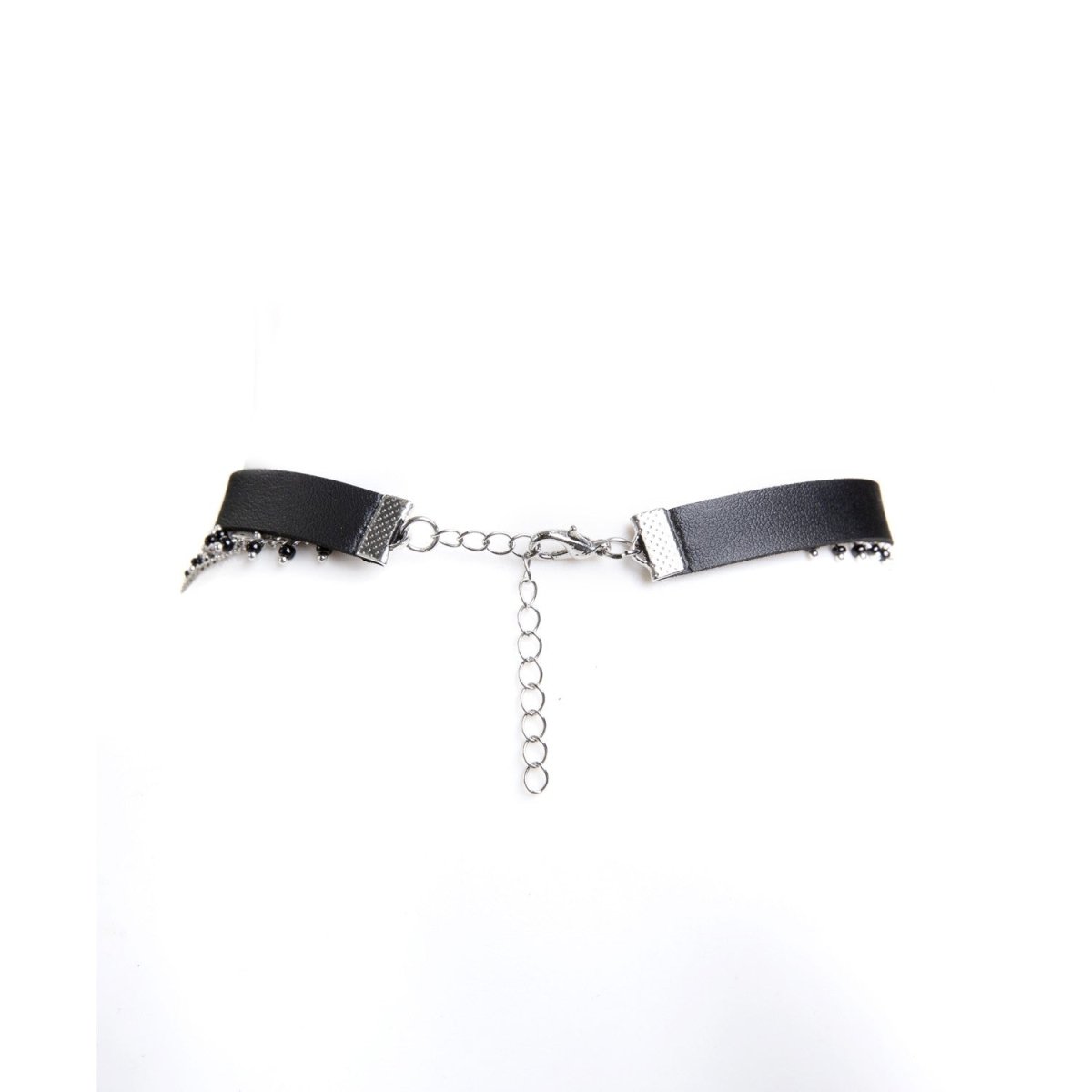 Gargantilla Triple Negra con Cadenas y Colgante de Gota - Crazyinlove