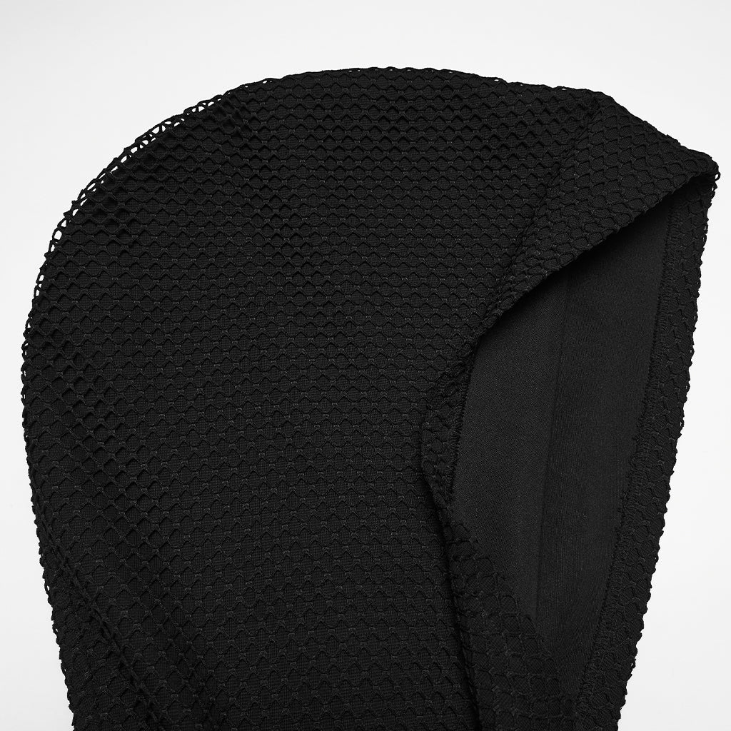 Hoodie Cyberpunk con Capucha de Rejilla - Crazyinlove