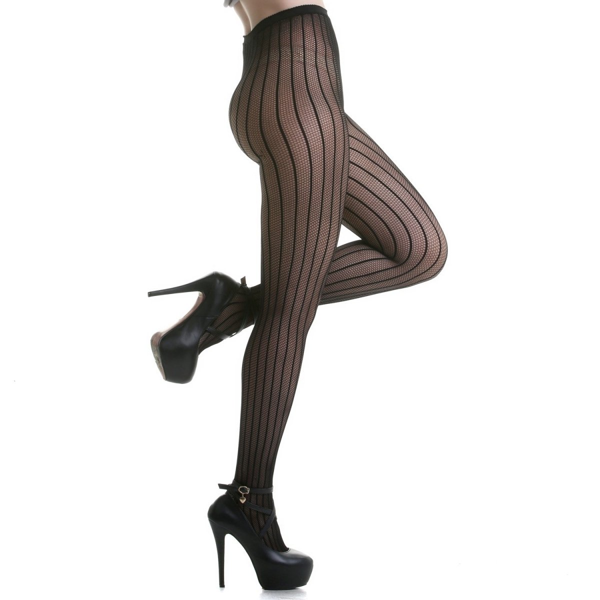 Medias de Rejilla con Rayas - Crazyinlove