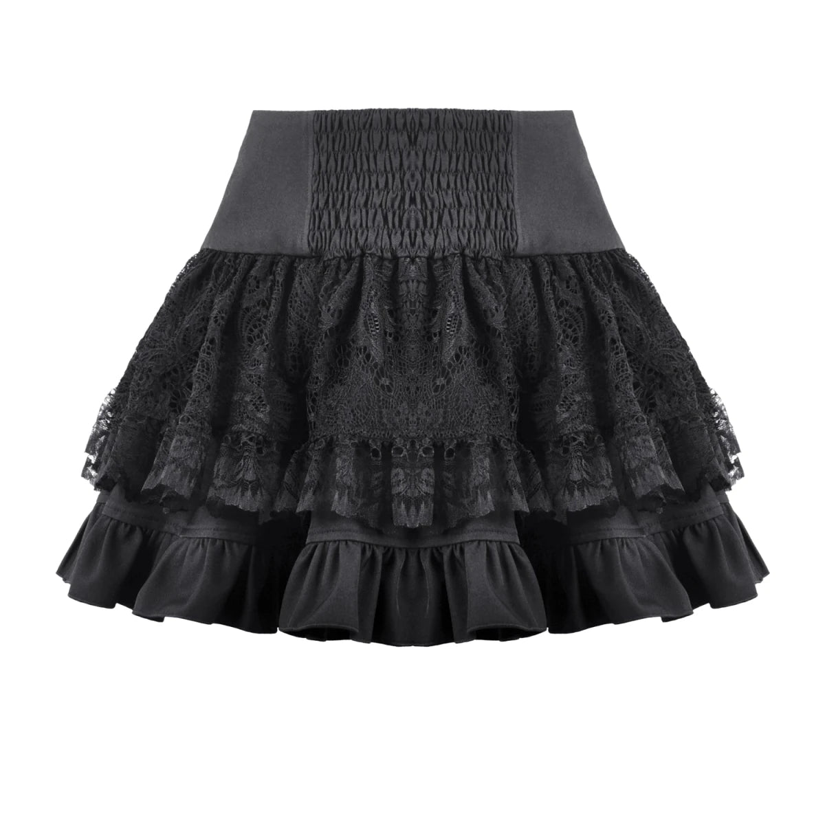 Minifalda con Bolsillos Cargo, Encaje y Hebillas - Crazyinlove