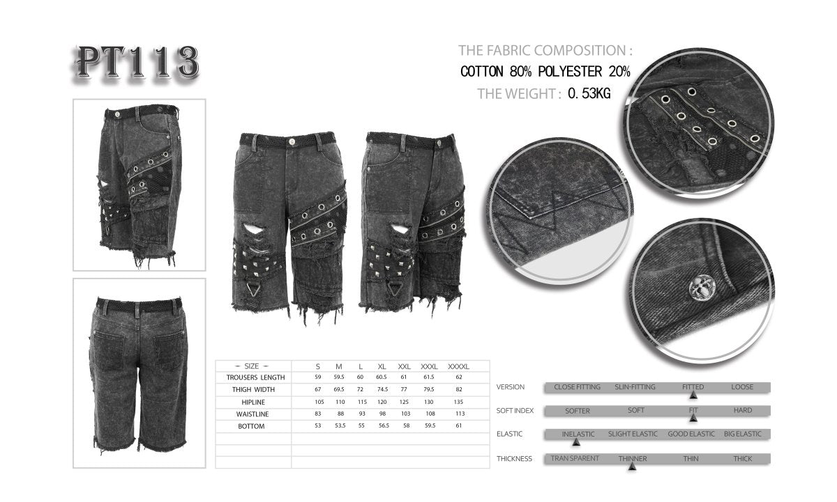 Pantalón Corto Asimétrico para Hombre - Crazyinlove