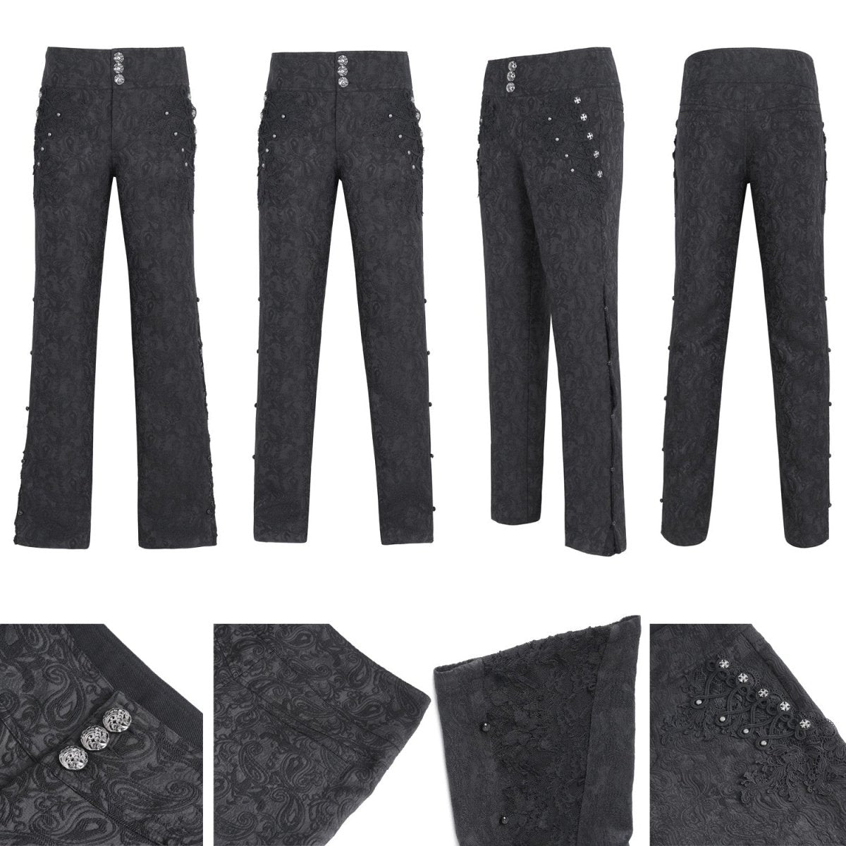 Pantalón Elegante con Brocado para Hombre - Crazyinlove