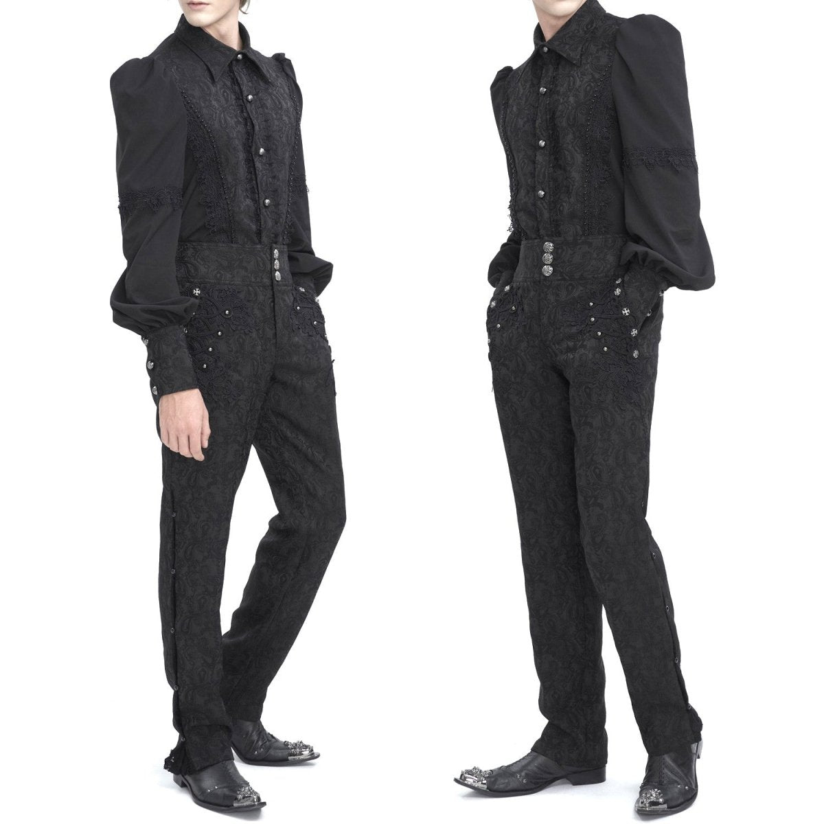 Pantalón Elegante con Brocado para Hombre - Crazyinlove