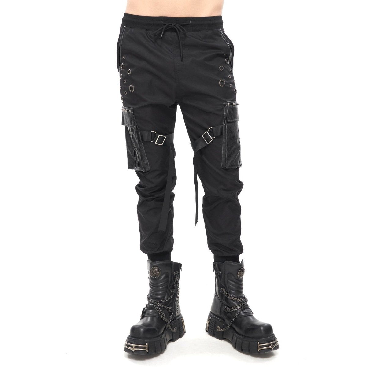 Pantalón Negro con Bolsillos para Hombre - Crazyinlove
