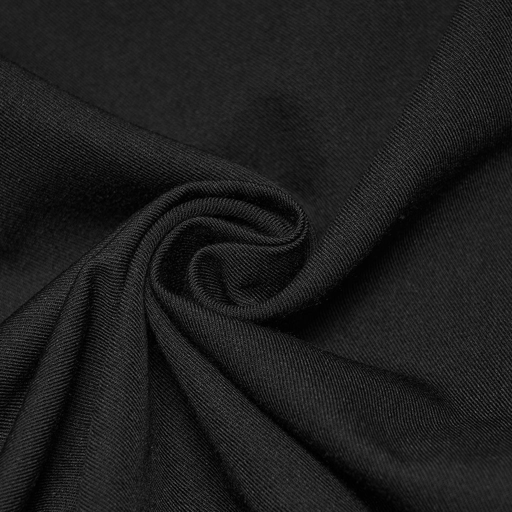 Tejido de sarga negro del pantalón, vista de cerca