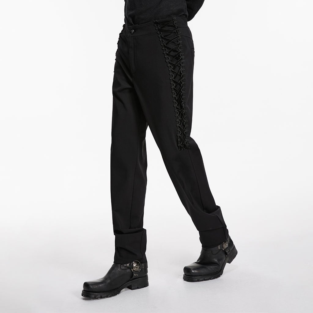 Pantalones Góticos con Lazadas Laterales - Crazyinlove