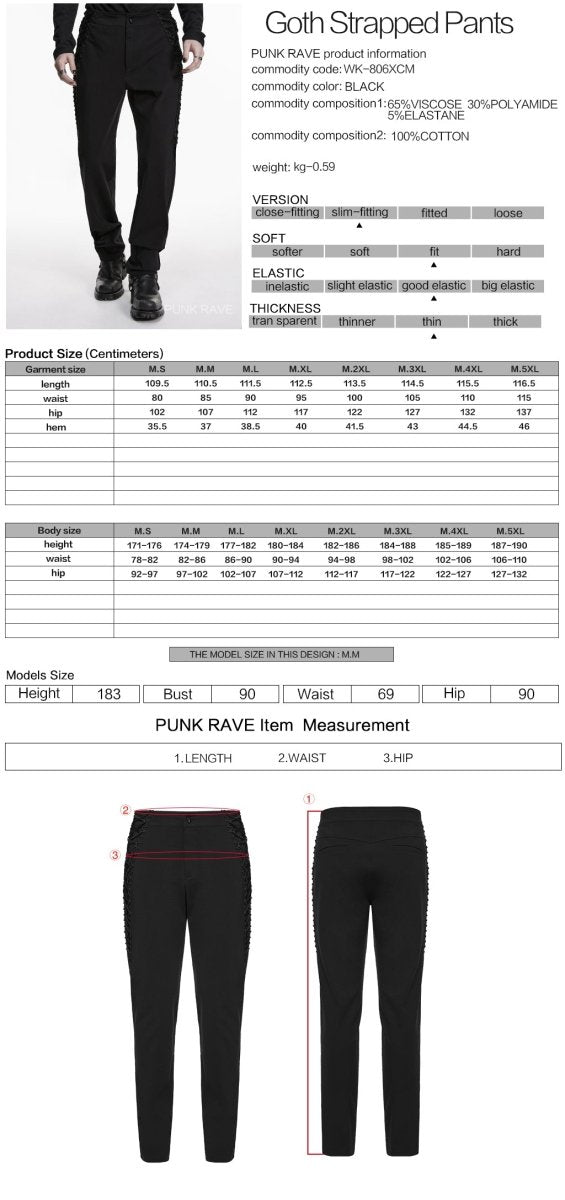 Pantalones Góticos con Lazadas Laterales - Crazyinlove