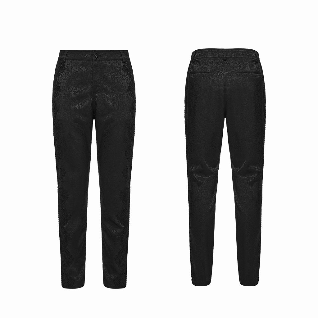 Pantalones Góticos Hombre Jacquard Damasco - Crazyinlove