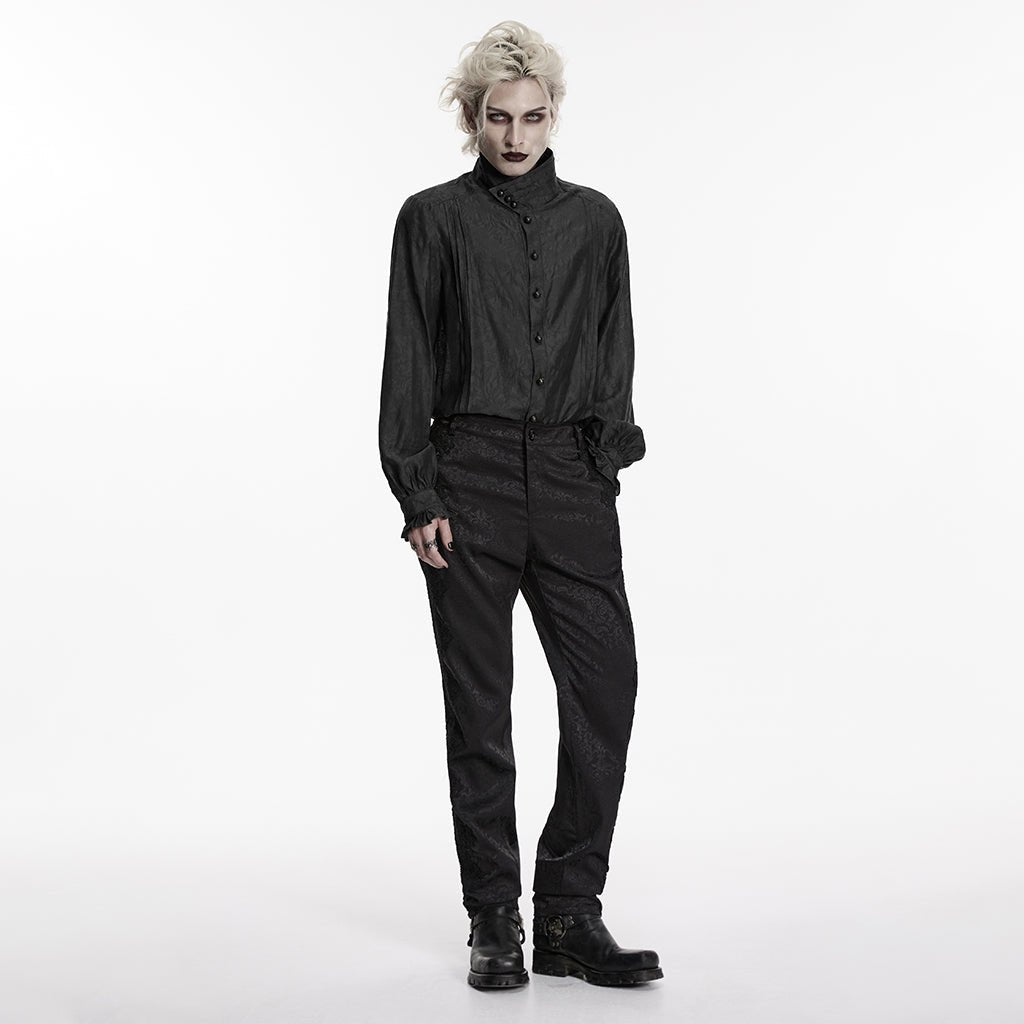 Pantalones Góticos Hombre Jacquard Damasco - Crazyinlove