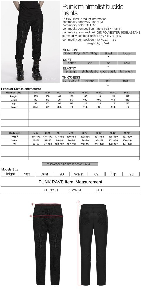 Pantalones Góticos Techwear con Hebillas - Crazyinlove