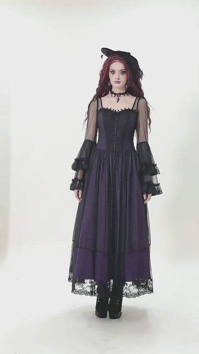 gothic purple dress Purple Gothic Long Dress