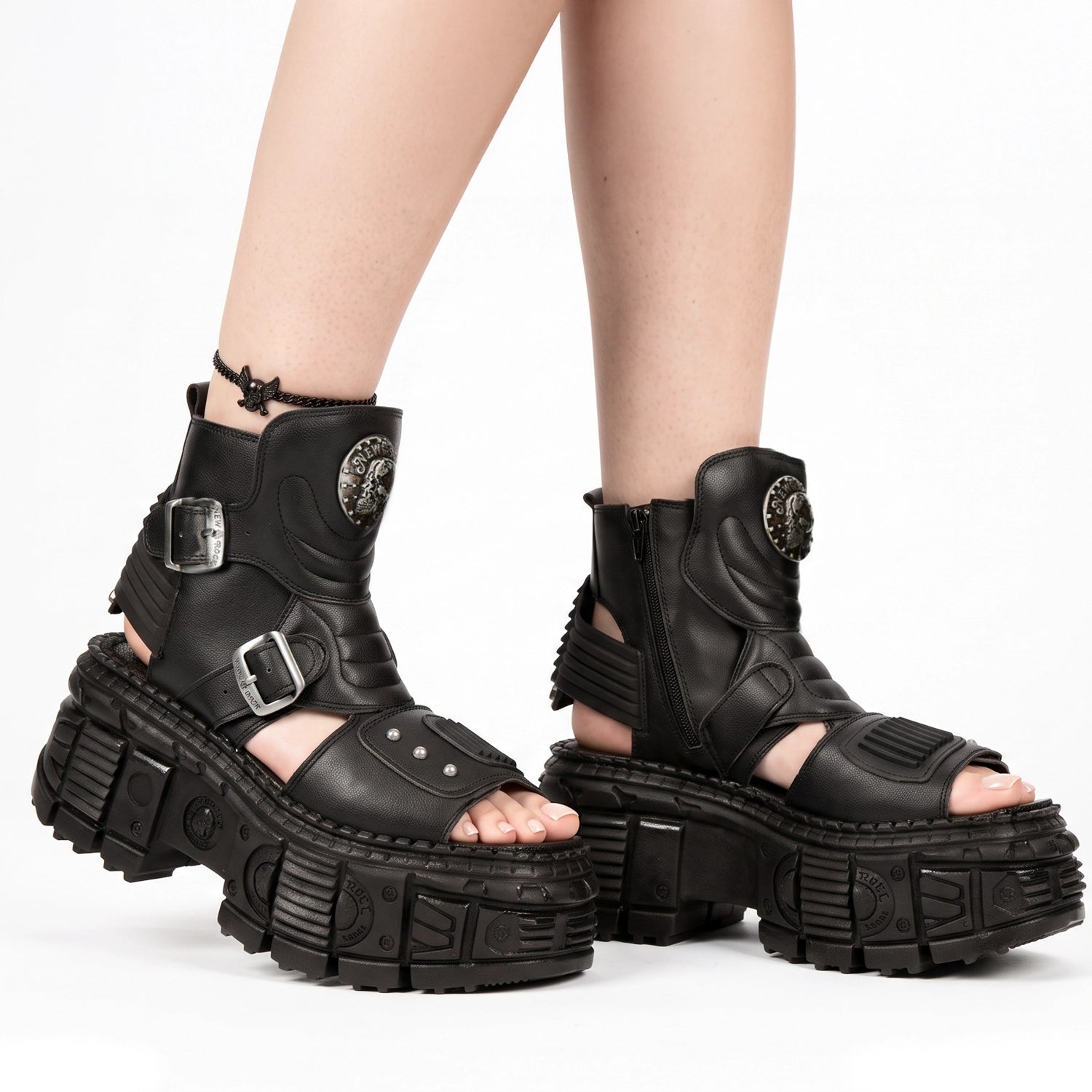 Sandalias Botines Góticos Unisex de Plataforma 8cm