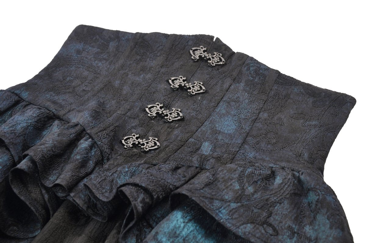 Sobrefalda Gótica con Cintura Corset y volantes - Crazyinlove