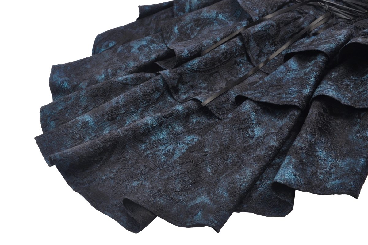 Sobrefalda Gótica con Cintura Corset y volantes - Crazyinlove