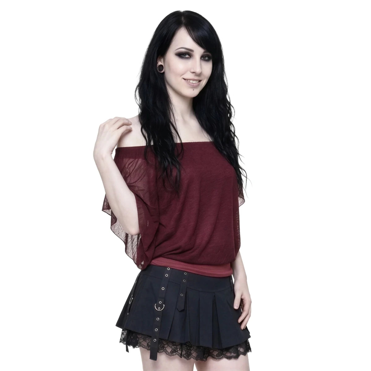 Top Granate con Hombros Descubiertos - Crazyinlove