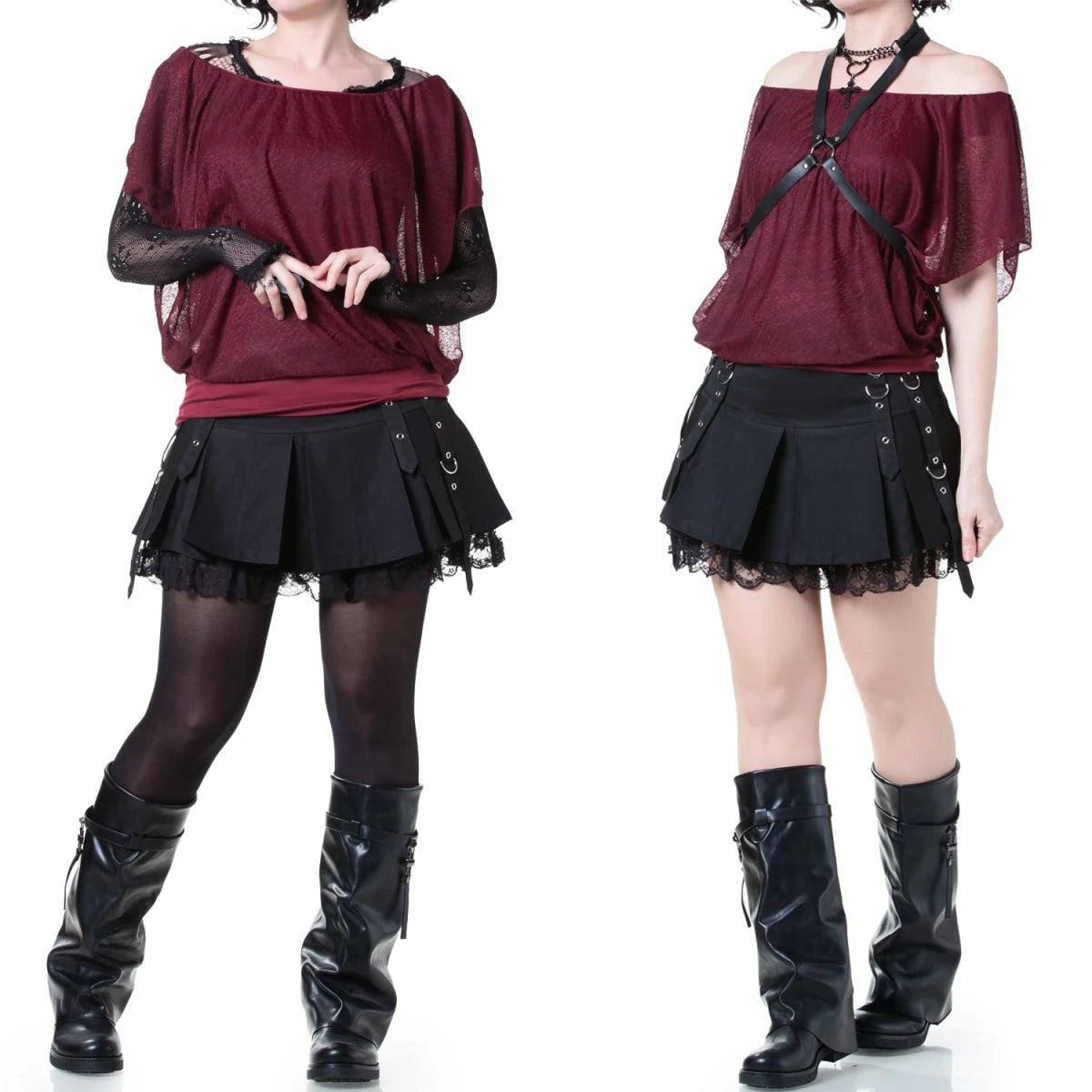 Top Granate con Hombros Descubiertos - Crazyinlove