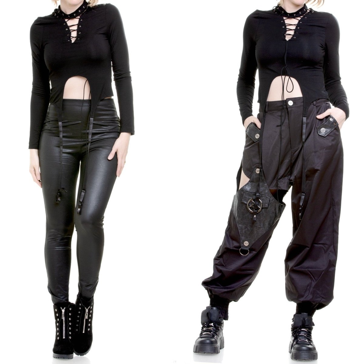 Top Manga larga Asimetrico - Crazyinlove