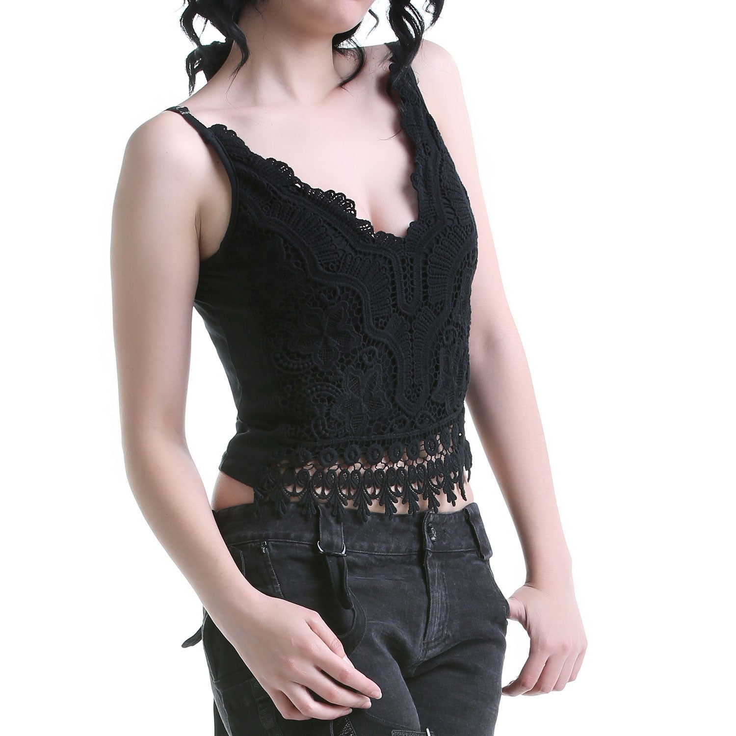 Top Negro de Guipur - Crazyinlove