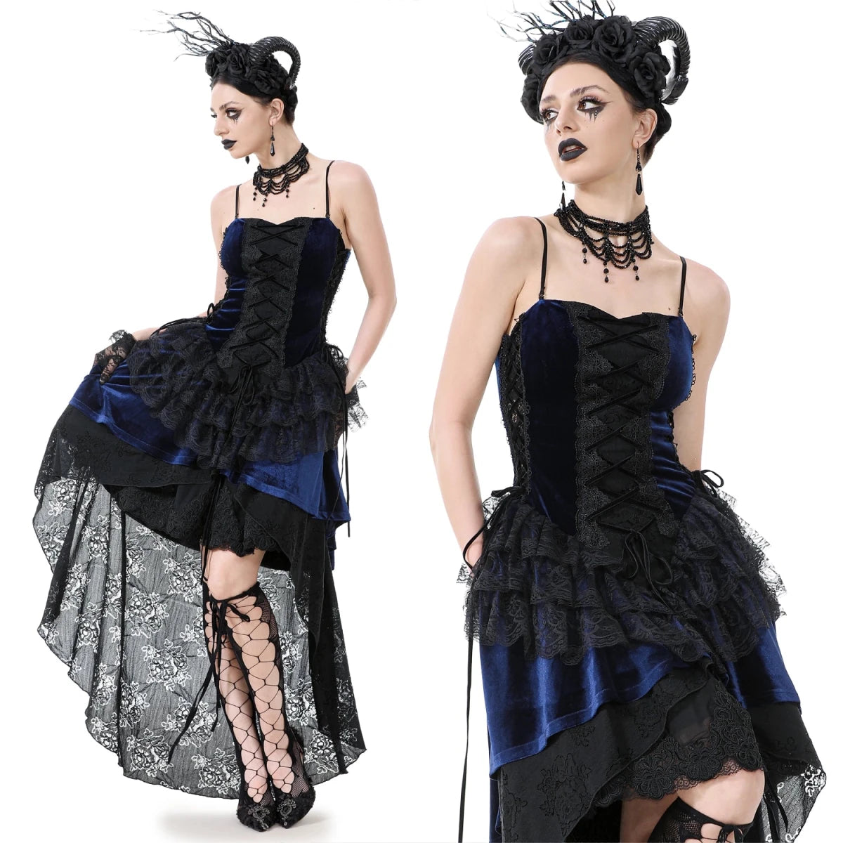 Vestido Asimétrico de Encaje con Escote Corazón - Crazyinlove