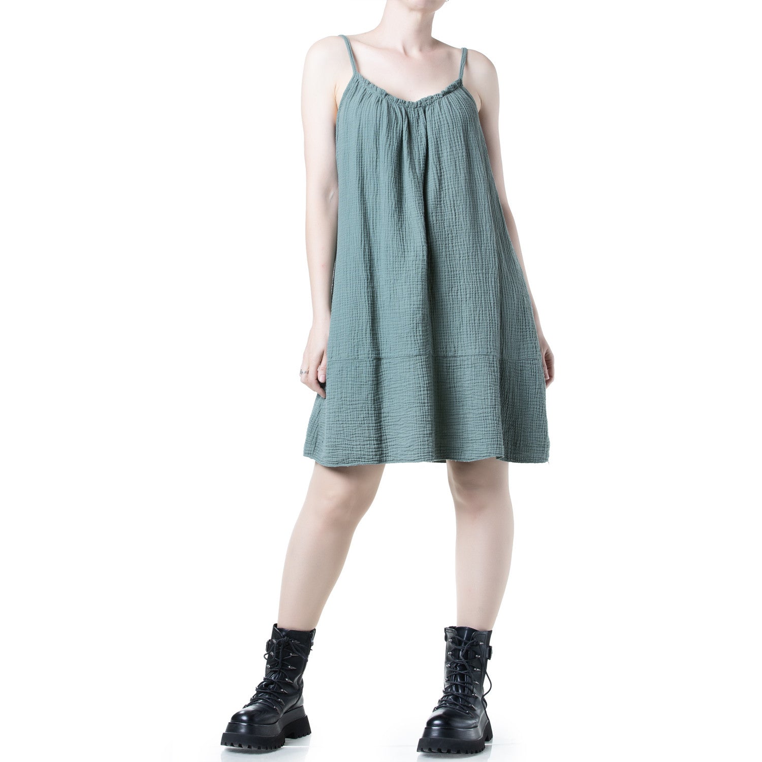 Green Cotton Dress 