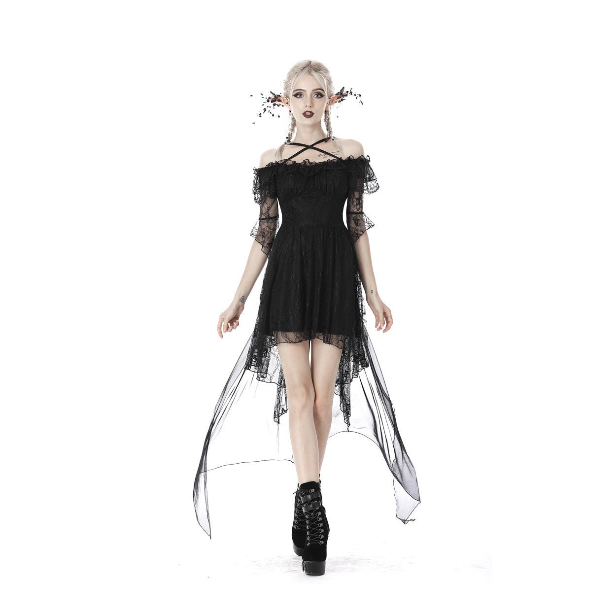 Vestido con Encaje y Tul - Crazyinlove