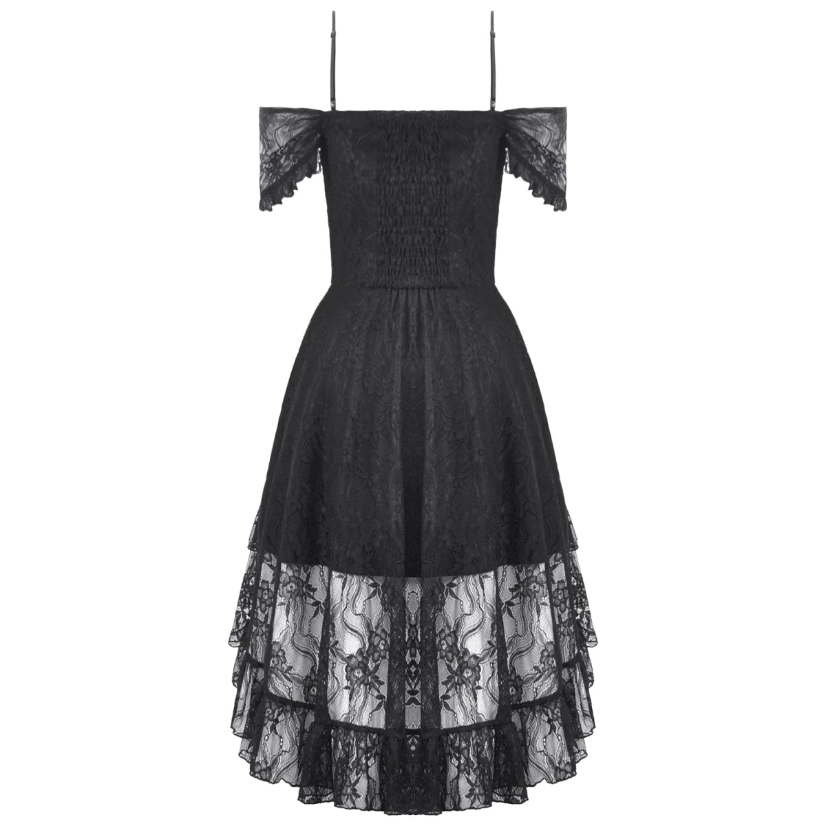 Vestido Corto Delante Largo Detrás con Encaje - Crazyinlove