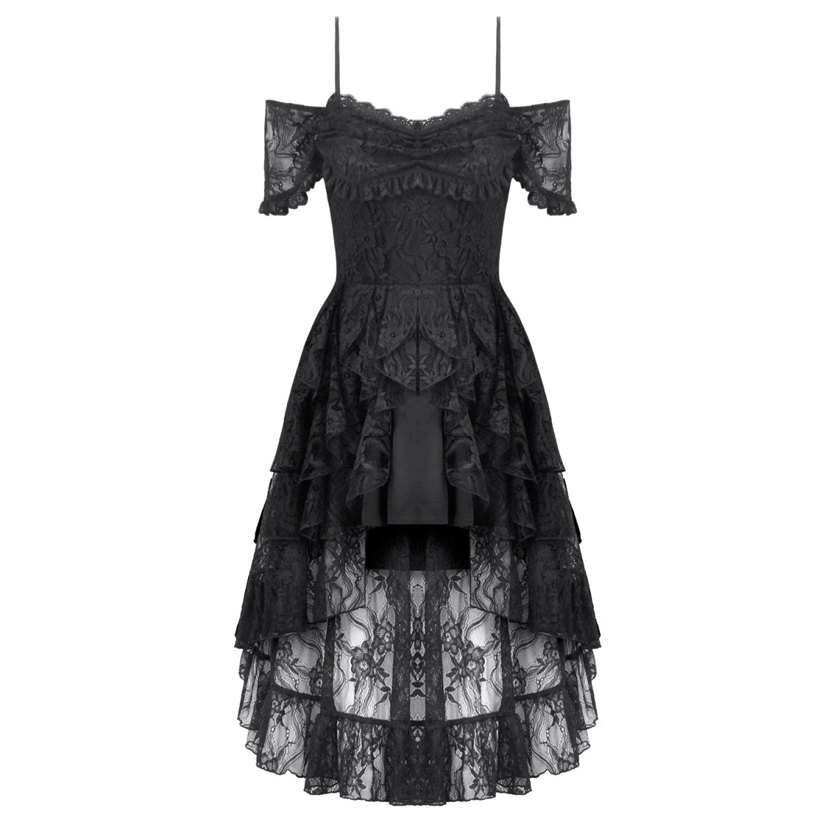 Vestido Corto Delante Largo Detrás con Encaje - Crazyinlove