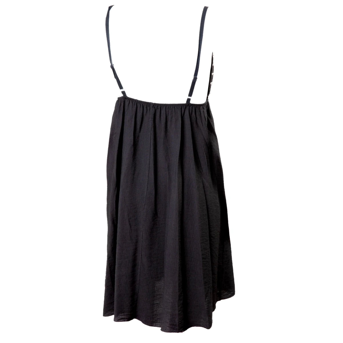 Vestido Corto Negro Babydoll con Tachuelas Plateadas - Crazyinlove