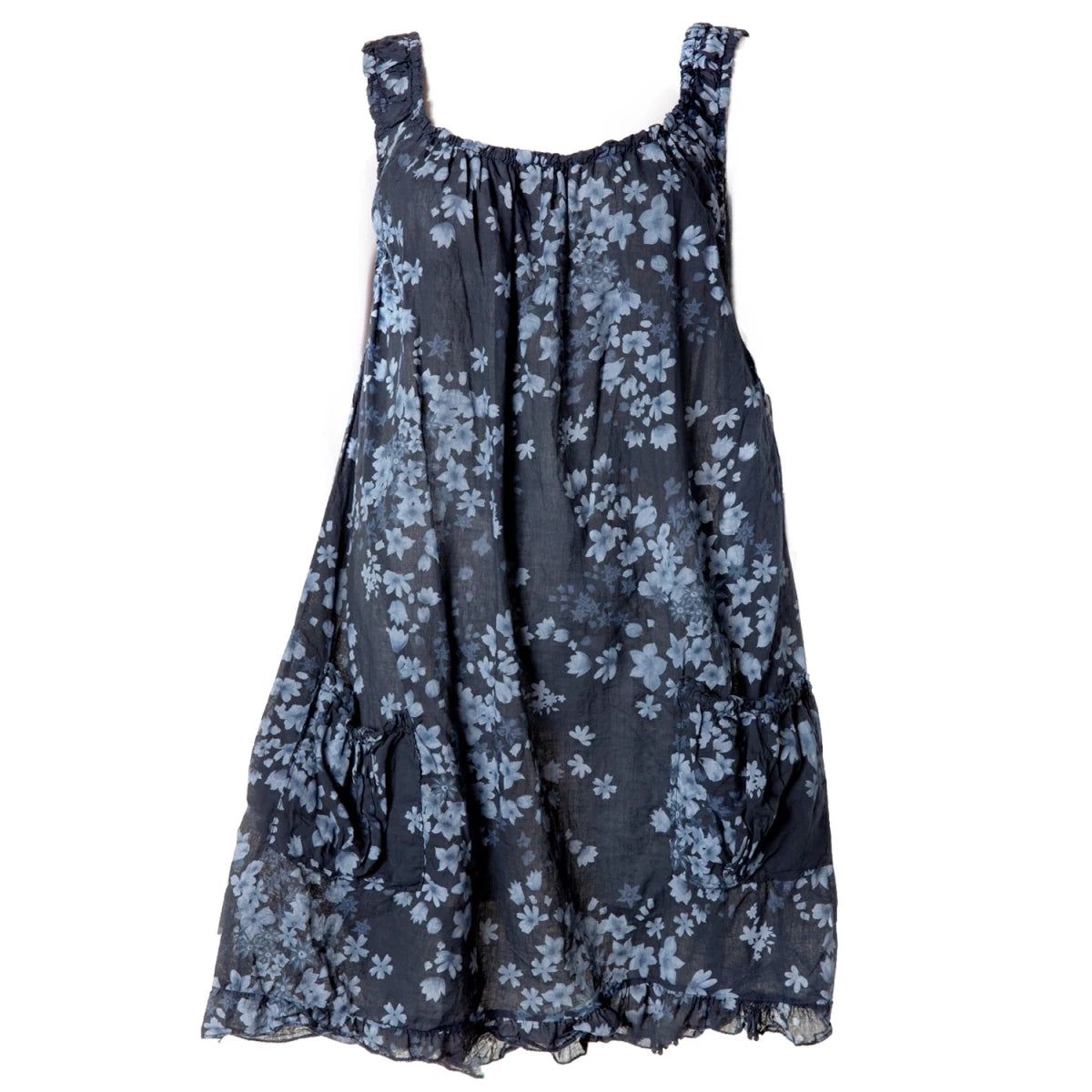 Vestido de Algodón Fino con Flores y Tirantes - Crazyinlove