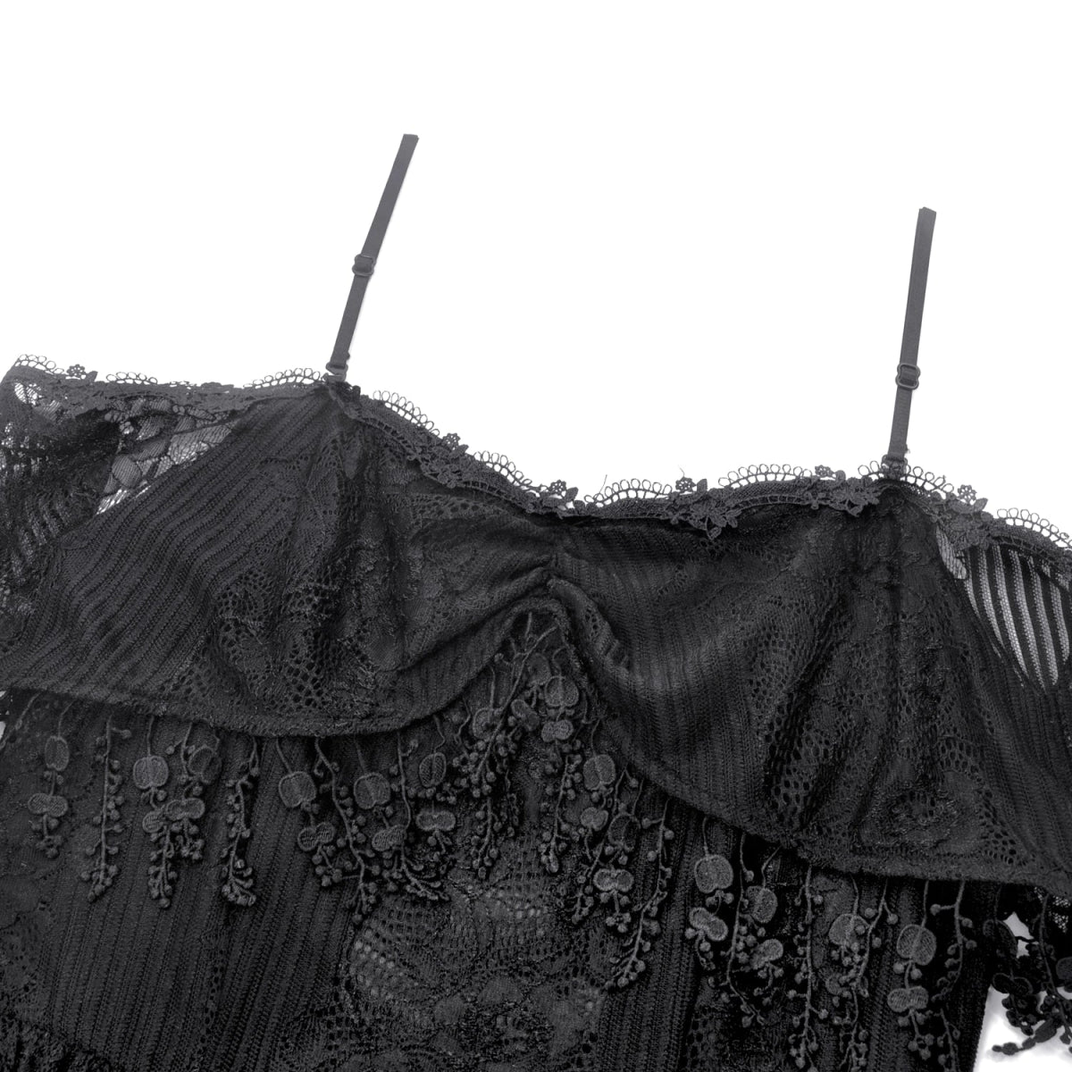 Vestido Gótico Encaje | Hombros Caídos - Crazyinlove