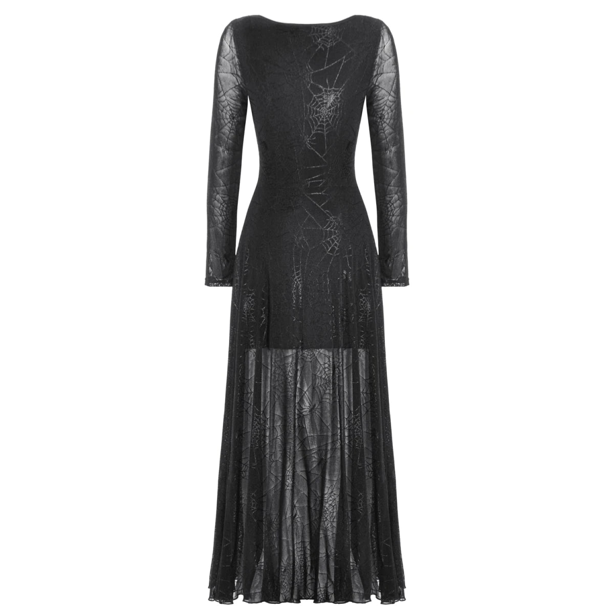 Vestido Gótico Largo Telaraña con Hebillas y Corsé - Crazyinlove