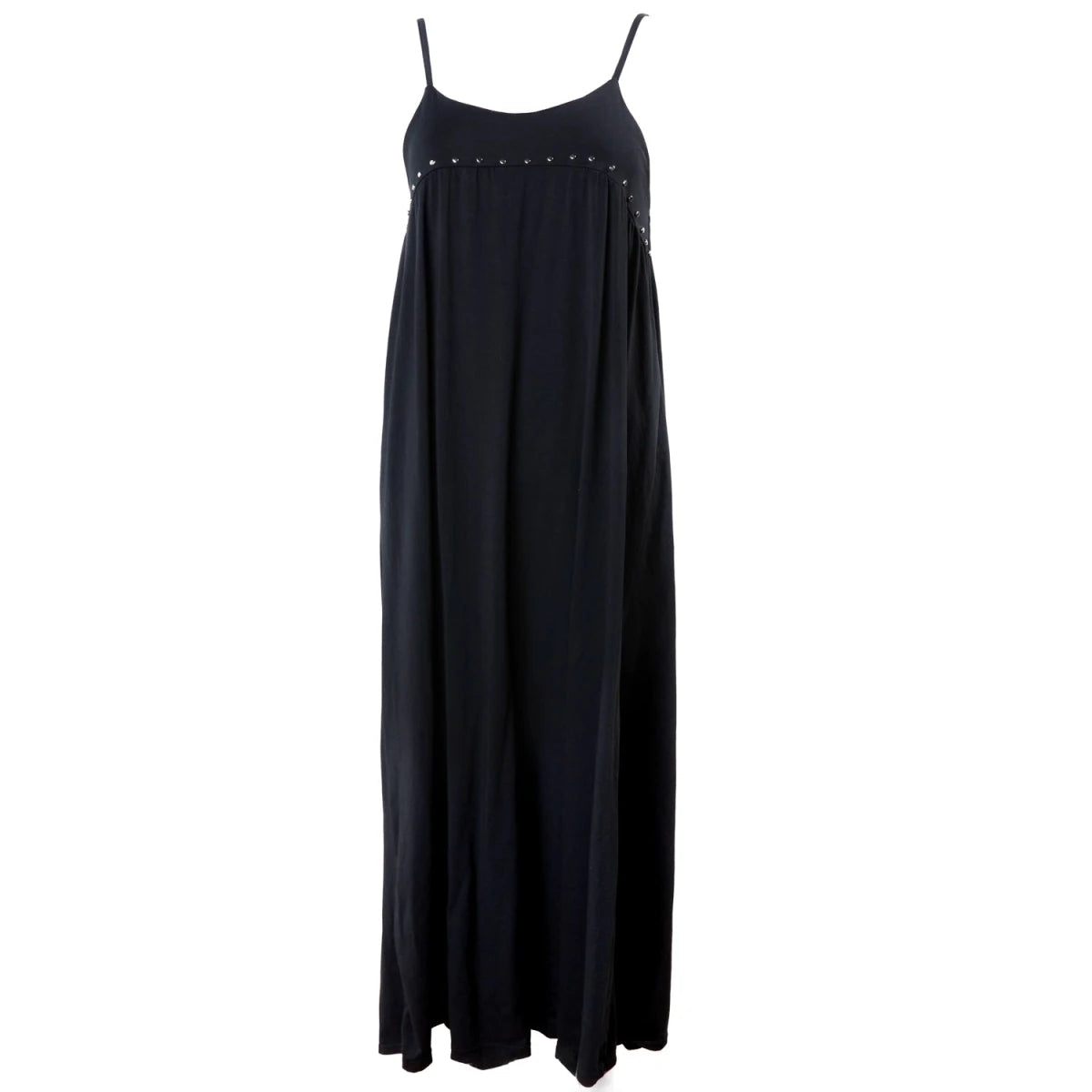 Vestido Largo con Tachuelas y Tirantes Finos - Crazyinlove
