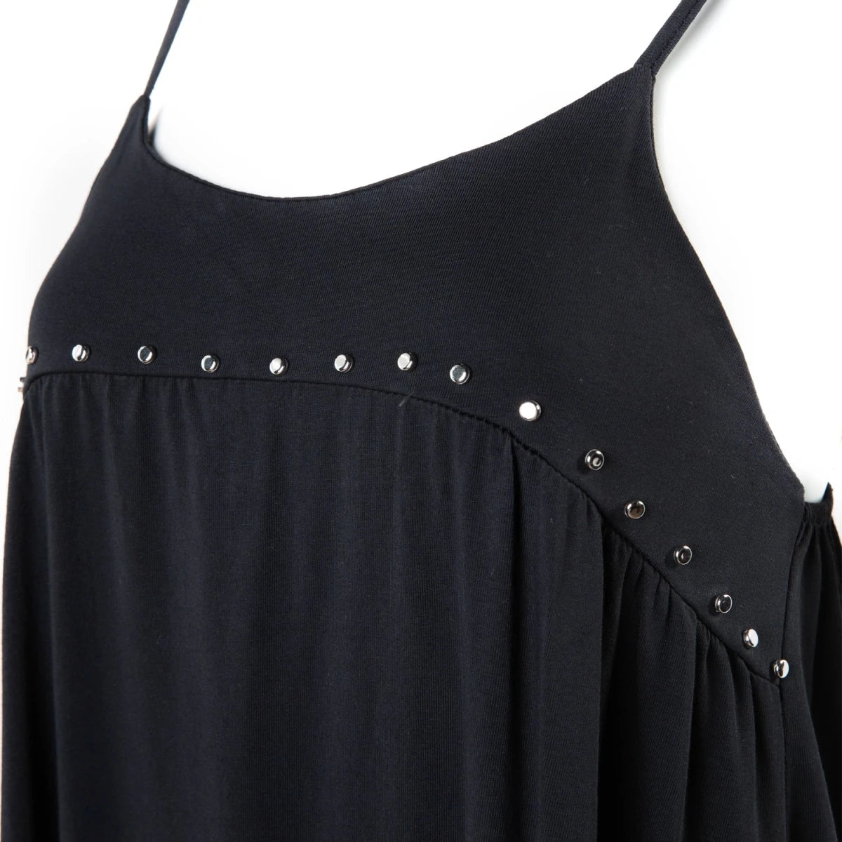 Vestido Largo con Tachuelas y Tirantes Finos - Crazyinlove