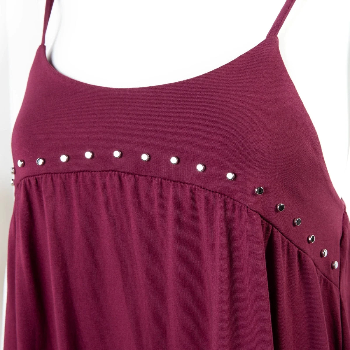 Vestido Largo con Tachuelas y Tirantes Finos - Crazyinlove