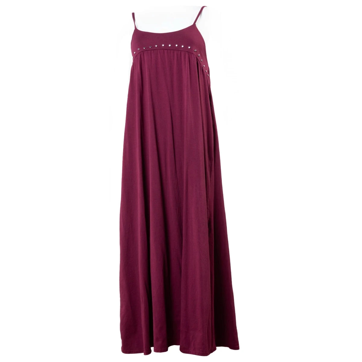 Vestido Largo con Tachuelas y Tirantes Finos - Crazyinlove